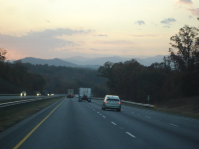 Driving up I-40 to A-ville....the NC mountains...tell me that isn't beautiful!